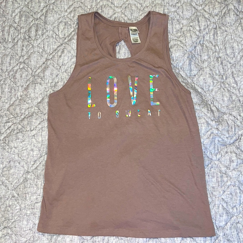 Victoria’s Secret Sport keyhole holographic Tank top